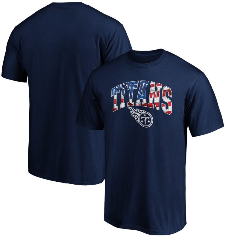 Tennessee Titans Banner Wave Logo T-Shirt - Navy