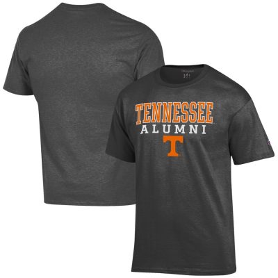 Tennessee Volunteers Champion Alumni Logo Stack T-Shirt - Charcoal
