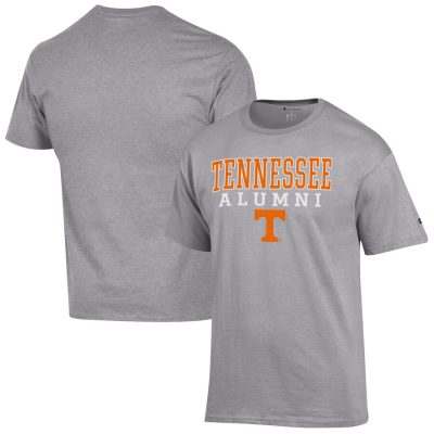 Tennessee Volunteers Champion Alumni Logo Stack T-Shirt - Heather Gray