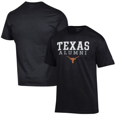 Texas Longhorns Champion Alumni Logo Stack T-Shirt - Black