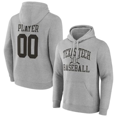 Texas Tech Red Raiders Baseball Pick-A-Player NIL Gameday Tradition Pullover Hoodie- Gray