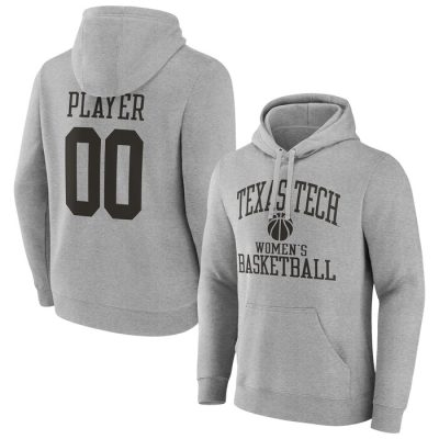 Texas Tech Red Raiders Basketball Pick-A-Player NIL Gameday Tradition Pullover Hoodie - Gray
