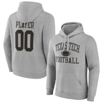 Texas Tech Red Raiders Football Pick-A-Player NIL Gameday Tradition Pullover Hoodie - Gray