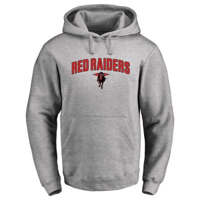 Texas Tech Red Raiders Proud Mascot Pullover Hoodie Ash