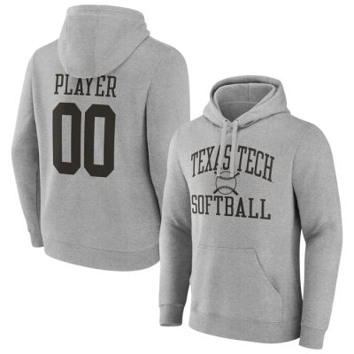Texas Tech Red Raiders Softball Pick-A-Player NIL Gameday Tradition Pullover Hoodie - Gray