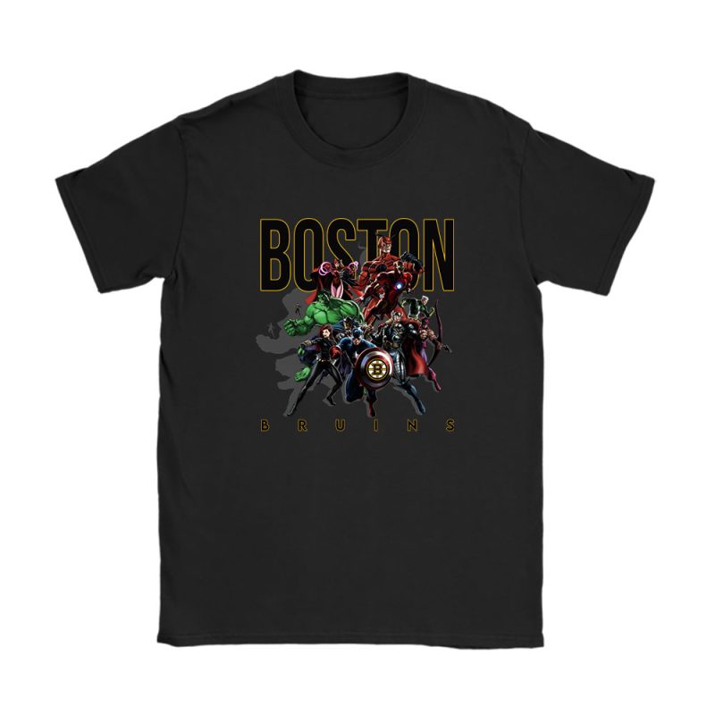 The Avengers NHL Boston Bruins Unisex T-Shirt Cotton Tee TAT4151