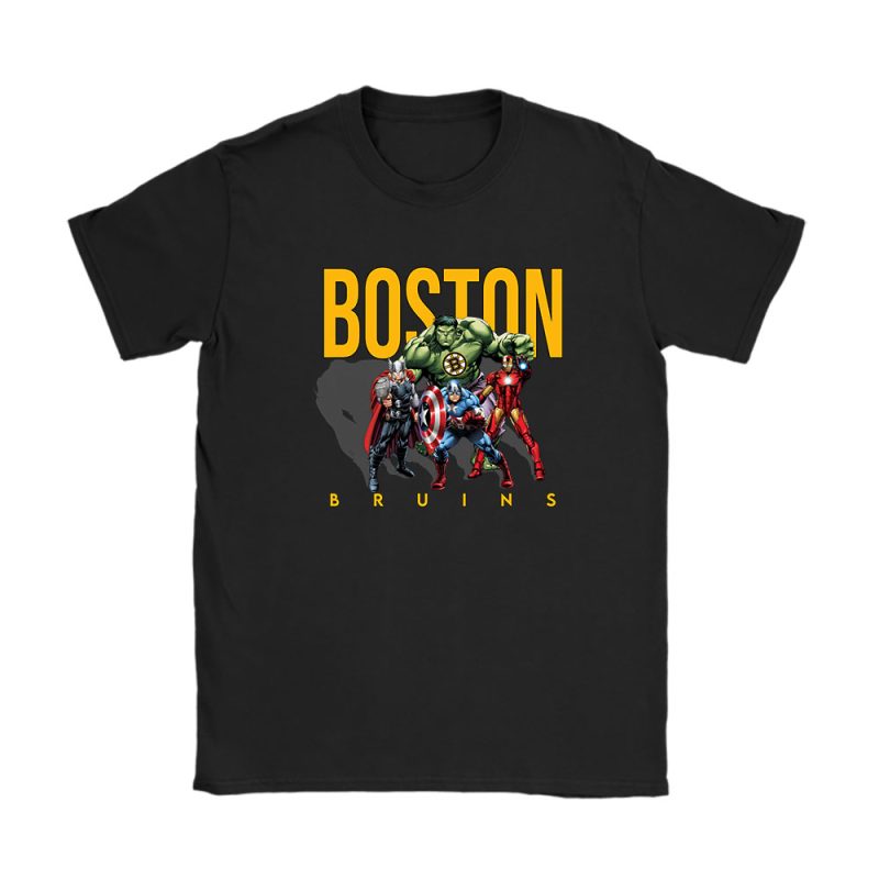 The Avengers NHL Boston Bruins Unisex T-Shirt Cotton Tee TAT4152