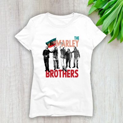 The Marley Brothers Ziggy Stephen Julian Kymani And Damian Marley Lady T-Shirt Women Tee For Fans TLT2485