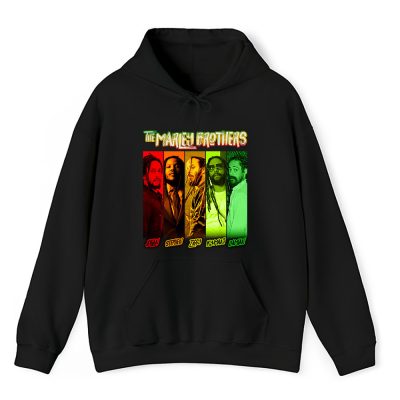 The Marley Brothers Ziggy Stephen Julian Kymani And Damian Marley Unisex Pullover Hoodie TAH4239