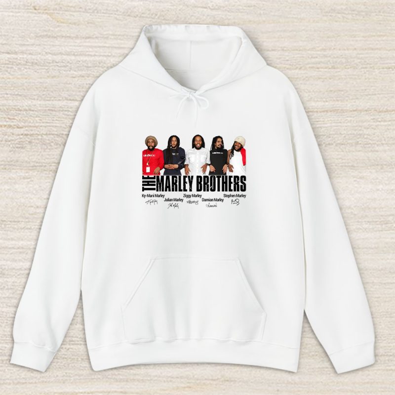 The Marley Brothers Ziggy Stephen Julian Kymani And Damian Marley Unisex Pullover Hoodie TAH4245