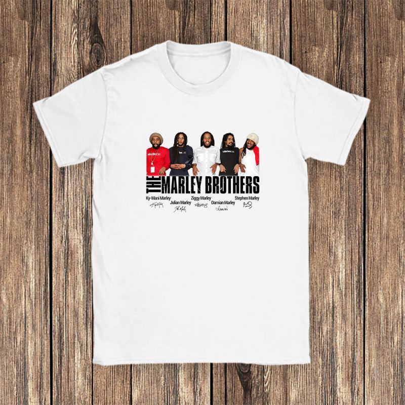 The Marley Brothers Ziggy Stephen Julian Kymani And Damian Marley Unisex T-Shirt Cotton Tee TAT4245