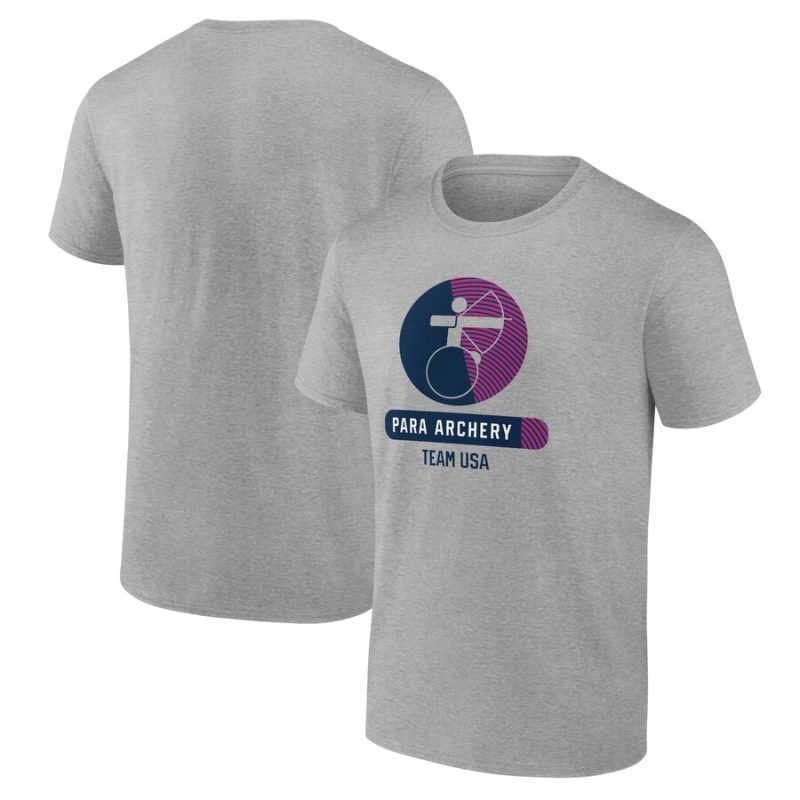 US Paralympic Archery Radiating Victory T-Shirt - Heather Gray