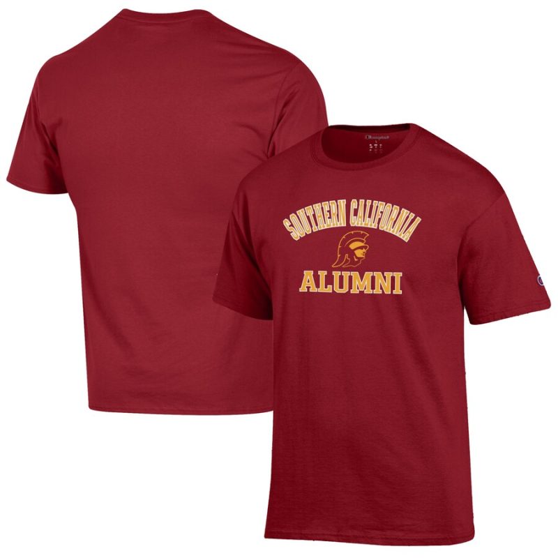 USC Trojans Champion Alumni Logo T-Shirt - Cardinal