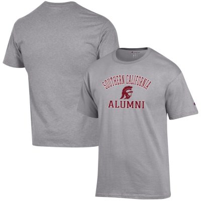 USC Trojans Champion Alumni Logo T-Shirt - Gray