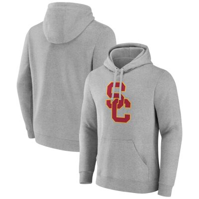 USC Trojans Logo Pullover Hoodie - Gray