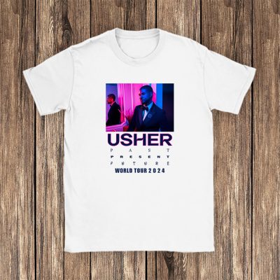 Usher Past Present Future 2024 Tour Unisex T-Shirt Cotton Tee TAT3863