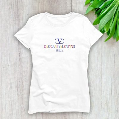 Valentino Garavani Italia Logo Luxury Lady T-Shirt Luxury Tee For Women LDS1912