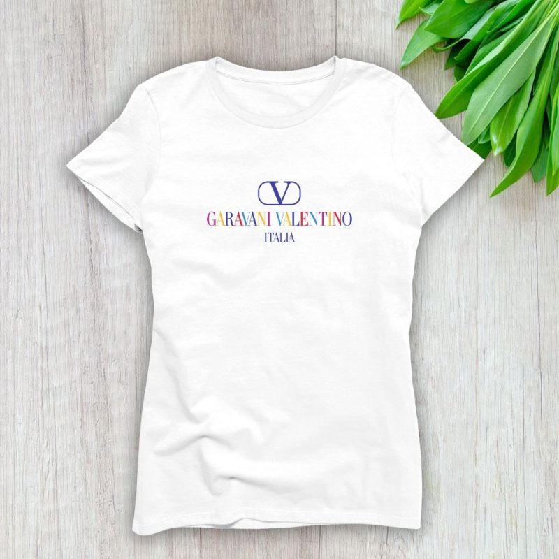 Valentino Garavani Italia Logo Luxury Lady T-Shirt Luxury Tee For Women LDS1912