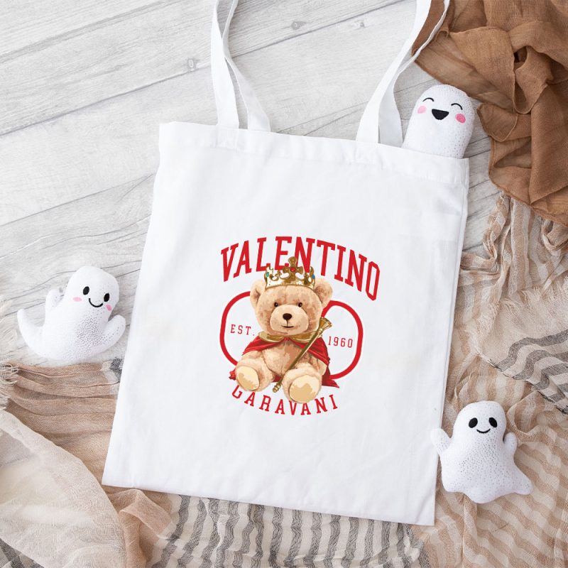 Valentino Garavani Teddy Bear Cotton Canvas Tote Bag TTB1916