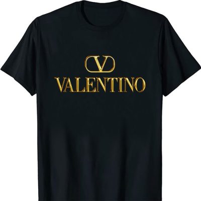 Valentino Gold Logo Luxury Unisex T-Shirt TTB1578