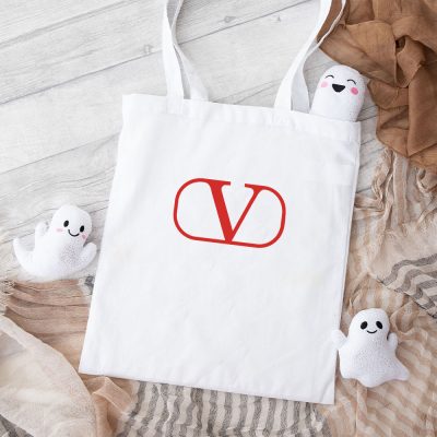 Valentino Luxury Logo Cotton Canvas Tote Bag TTB1896