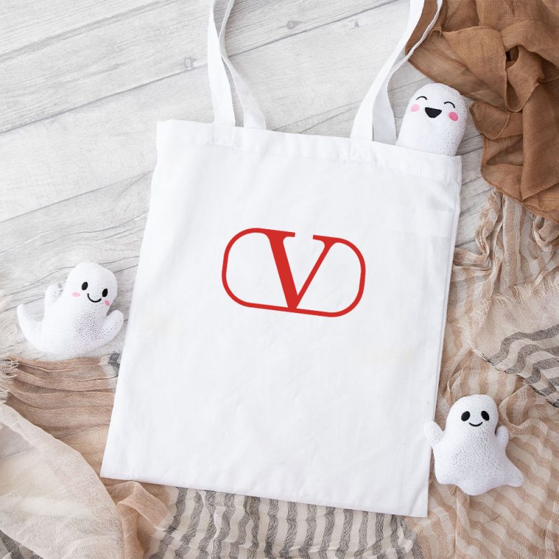 Valentino Luxury Logo Cotton Canvas Tote Bag TTB1896