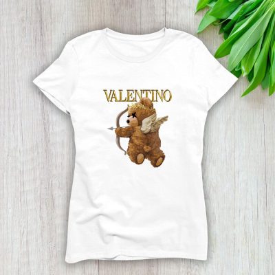 Valentino Teddy Bear Gold Luxury Lady T-Shirt Luxury Tee For Women LDS1906