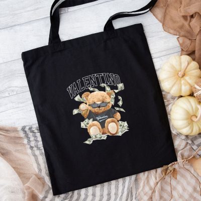 Valentino Teddy Bear Luxury Cotton Canvas Tote Bag TTB1913