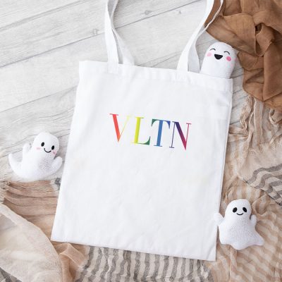 Valentino Vltn Multi Colour Logo Cotton Canvas Tote Bag TTB1895