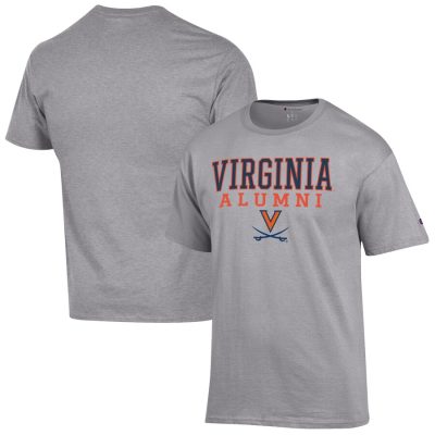 Virginia Cavaliers Champion Alumni Logo Stack T-Shirt - Gray