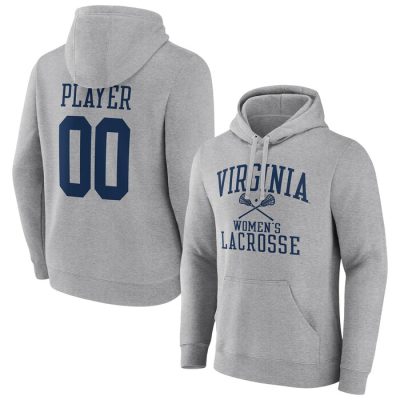Virginia Cavaliers Lacrosse Pick-A-Player NIL Gameday Tradition Pullover Hoodie- Gray