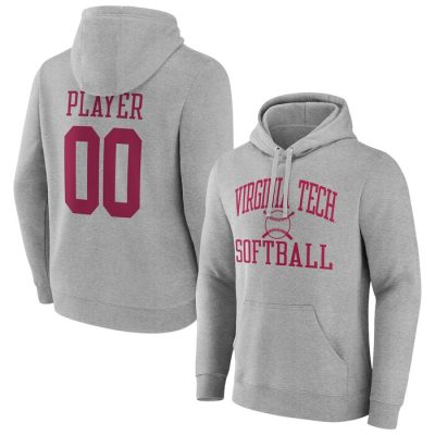 Virginia Tech Hokies Softball Pick-A-Player NIL Gameday Tradition Pullover Hoodie - Gray