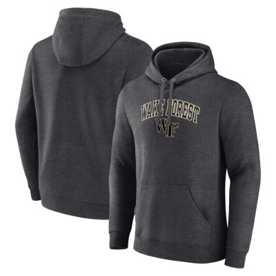 Wake Forest Demon Deacons Campus Pullover Hoodie - Heather Charcoal