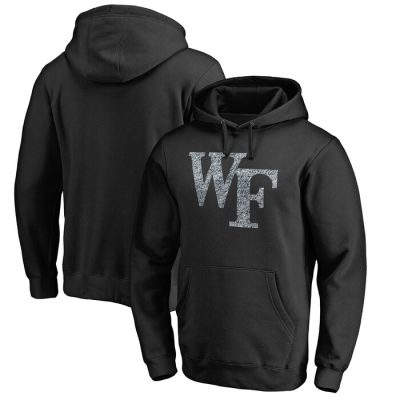 Wake Forest Demon Deacons Static Logo Pullover Hoodie - Black