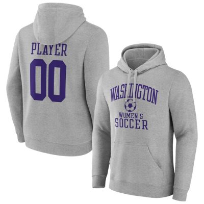 Washington Huskies Soccer Pick-A-Player NIL Gameday Tradition Pullover Hoodie- Gray