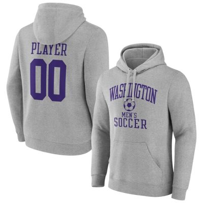 Washington Huskies Soccer Pick-A-Player NIL Gameday Tradition Pullover Hoodie- Gray