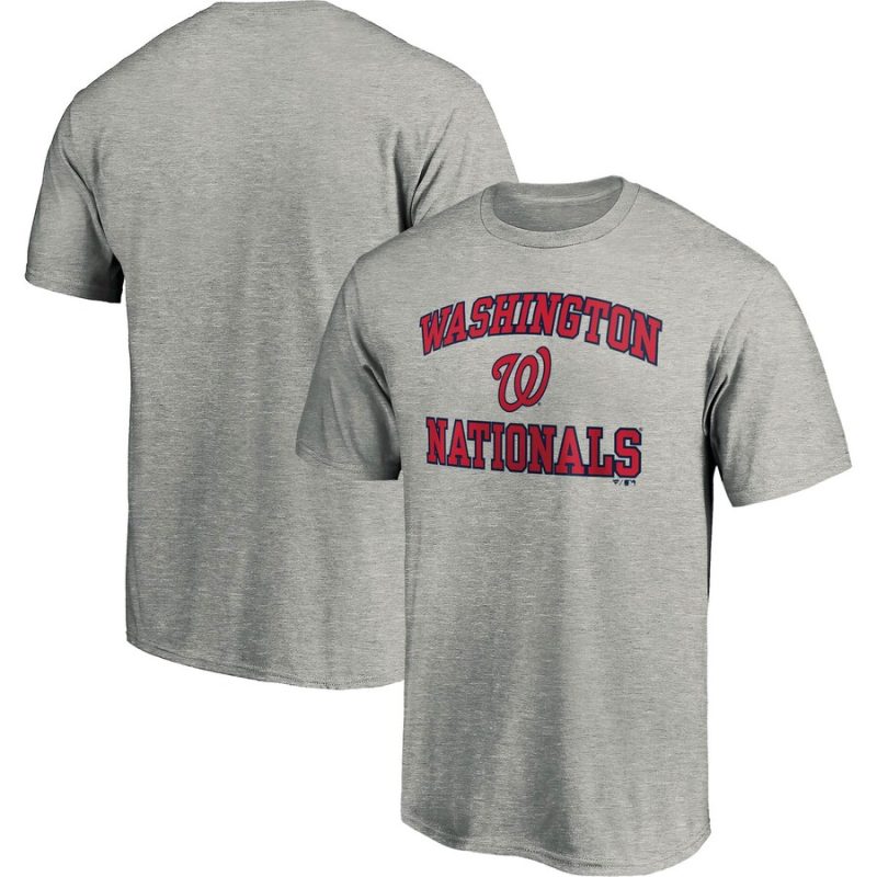 Washington Nationals Heart & Soul Unisex T-Shirt - Heathered Gray