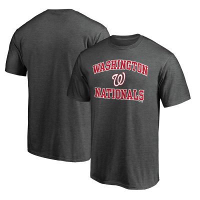 Washington Nationals Heart and Soul Unisex T-Shirt - Charcoal