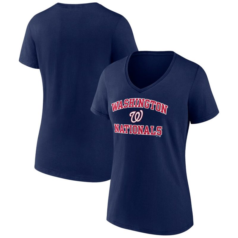 Washington Nationals Women's Heart and Soul Unisex T-Shirt - Navy