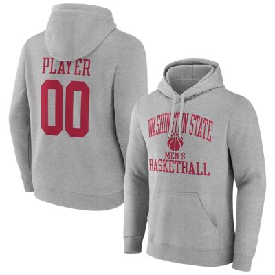 Washington State Cougars Basketball Pick-A-Player NIL Gameday Tradition Pullover Hoodie- Gray