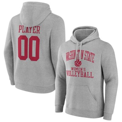 Washington State Cougars Volleyball Pick-A-Player NIL Gameday Tradition Pullover Hoodie - Gray