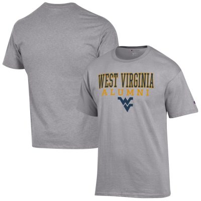 West Virginia Mountaineers Champion Alumni Logo Stack T-Shirt - Gray