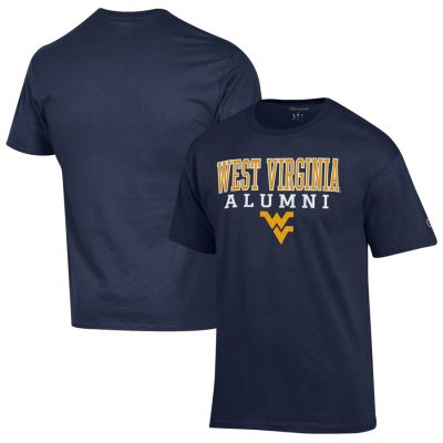 West Virginia Mountaineers Champion Alumni Logo Stack T-Shirt - Navy