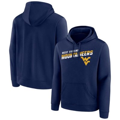 West Virginia Mountaineers Quick Slant Pullover Hoodie - Navy