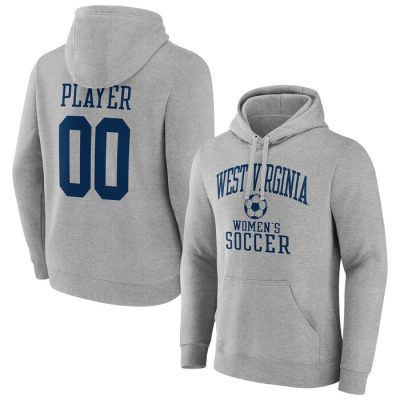 West Virginia Mountaineers Soccer Pick-A-Player NIL Gameday Tradition Pullover Hoodie- Gray