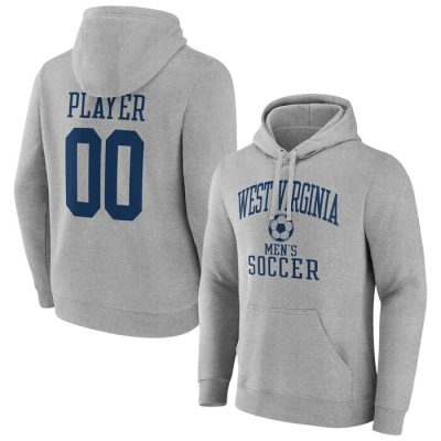 West Virginia Mountaineers Soccer Pick-A-Player NIL Gameday Tradition Pullover Hoodie- Gray