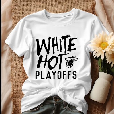 White Hot Playoffs Miami Heat Basketball Unisex T-Shirt Cotton Tee