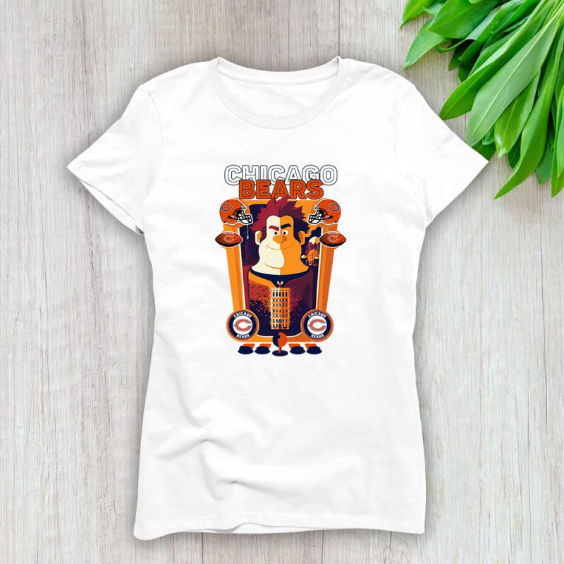 Wreckit Ralph X Chicago Bears Team X NFL X American Football Lady T-Shirt Women Tee For Fans TLT3452