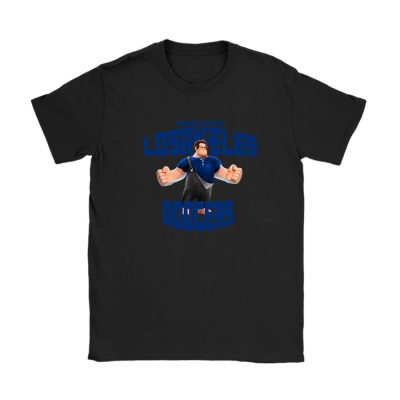 Wreckit Ralph X Los Angeles Dodgers Team X MLB X Baseball Fans Unisex T-Shirt Cotton Tee TAT3228