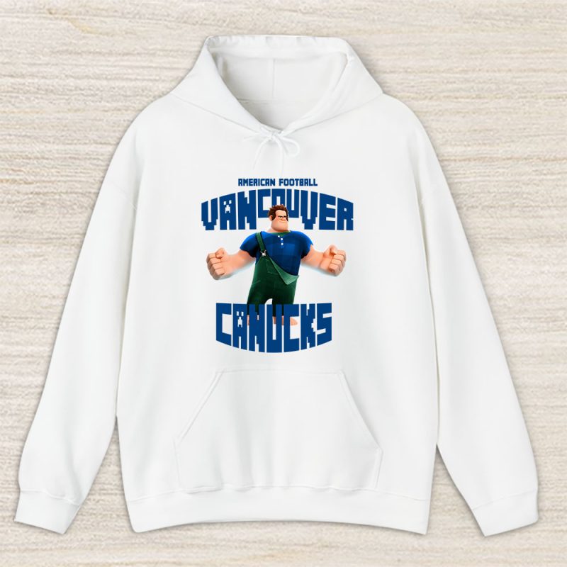 Wreckit Ralph X Vancouver Canucks Team X NHL X Hockey Fan Unisex Pullover Hoodie TAH3264